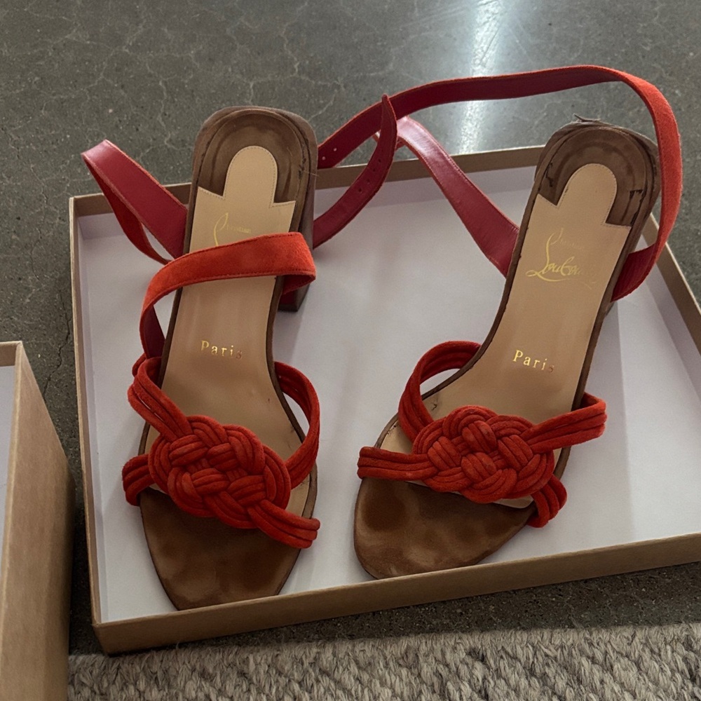 Christian Louboutin Red Knotted Sandals